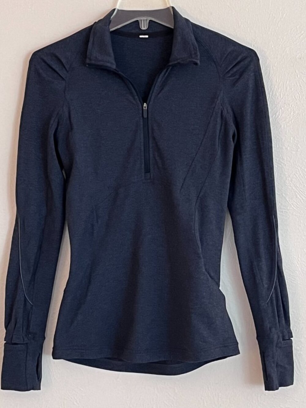 Lululemon Extra Mile Half Zip Pullover Jacket Women's Size 4 Navy Blue Running